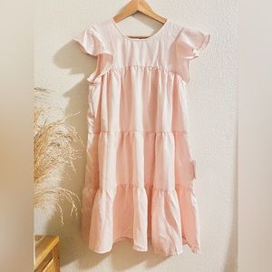 Lulus Soft Bubblegum Tiered Dress